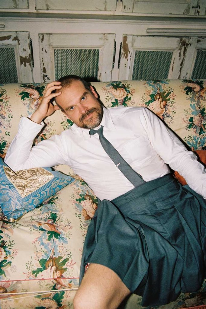 barbitwt's tweet photo. DAVID HARBOUR IN A SKIRT I AM LOSING MY MIND https://t.co/YS58LtANha