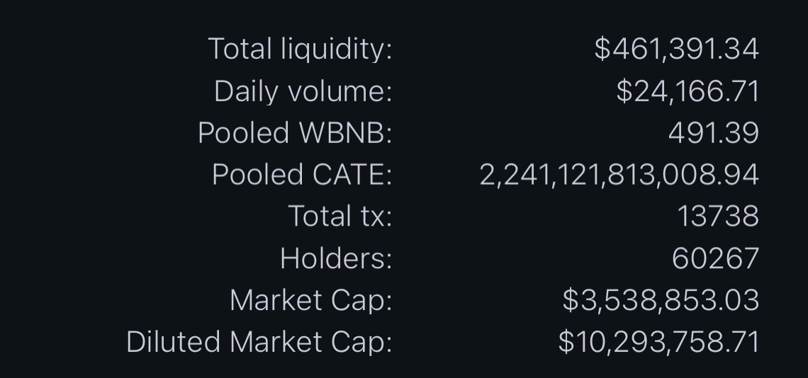 categeneral's tweet photo. Eat the dip of #catecoin @cateclub it has small market cap, small daily volume. When the time come and we pump, we will pump very hard, easy x100. With dApp update and new listings x100 is imminent. 

#Crypto #Binance #meme $cate #coin #gem #gemfather #moon #pump #doge https://t.co/cEWNPsjR8L