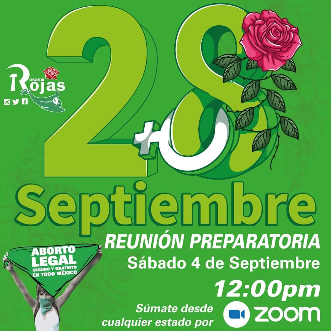 #28S2021 | A 3 años del primer 28S masivo en México, tenemos el reto de conquistar el aborto legal en 28 estados, te invitamos a sumarte a una reunión para comenzar a coordinarnos en todo el país y llegar con fuertes movilizaciones este 28S.