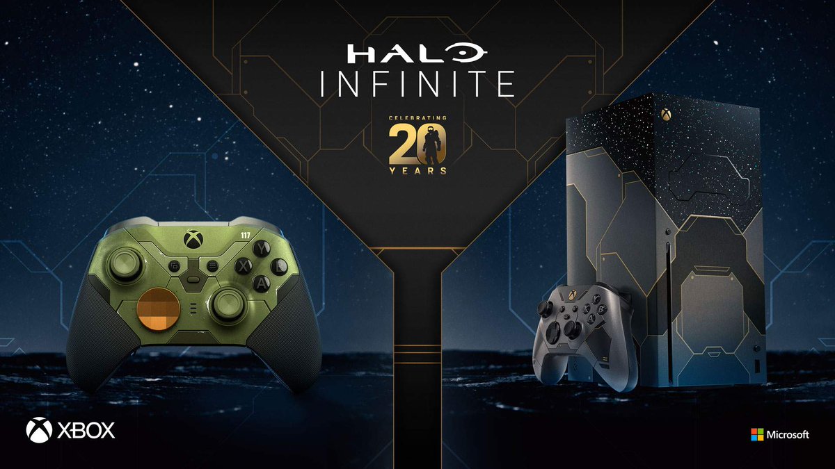 StationOfPlay's tweet photo. Console Xbox Séries X édition Halo en préco chez Micromania.
Console seule à 549,99€ ➡️ https://t.co/7O4Eun8cAv
Console + manette élite V2 à 729,98€ ➡️ https://t.co/izvUjSEC1A
Console + manette Halo à 749,98€ ➡️ https://t.co/zfHQZE8FX7 https://t.co/vI3YIt6R1f