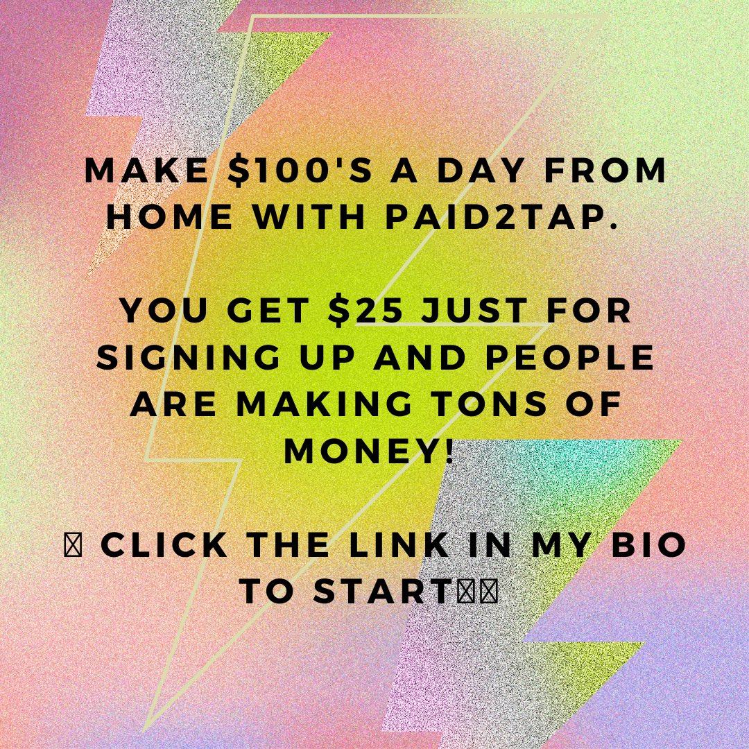 HollyRSaylor's tweet photo. Hey I joined a network called @Paid2Tap EarnCashTo and earned $65.00 You get paid for testing out new free apps and posting on social media. Sign up with my link for an instant $25 signup bonus! https://t.co/Cpowr316xH https://t.co/l7dR55eFfL