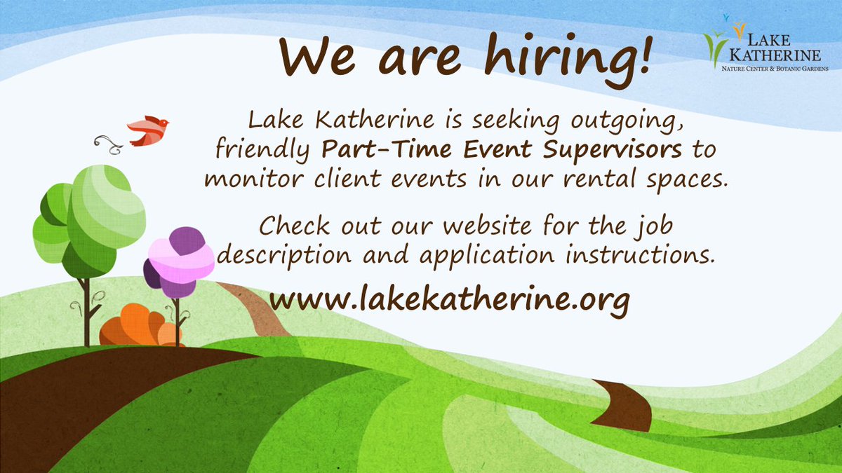 We're Hiring!

To learn more about our open Part-Time Event Supervisor position, please visit: lakekatherine.org/CivicAlerts.as…