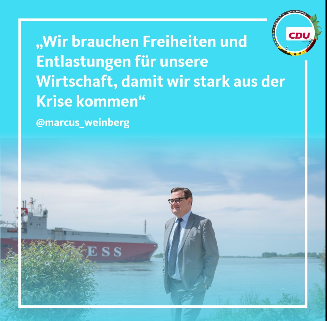Wir sorgen dafür, dass die Wirtschaft nach der Corona Pandemie wieder ins Rollen kommt. Mit Freiheiten und Entlastungen für unsere Unternehmen. Nur so gehen wir stark aus der Krise und bleiben Exportnation! 

#woraufesjetztankommt