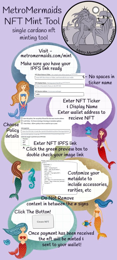 _mermada's tweet photo. https://t.co/SqT74kcKj1
A quick tutorial on using our #cNFTtool to create a single #cnft
For a in depth tutorial scroll to the bottom of the page for a video tutorial made by our friend @SlimQuiggle
& as always don't hesitate to dm me with ?sπ
#CNFTCommunity #makeyourowncnft https://t.co/MpCNBgWMoc
