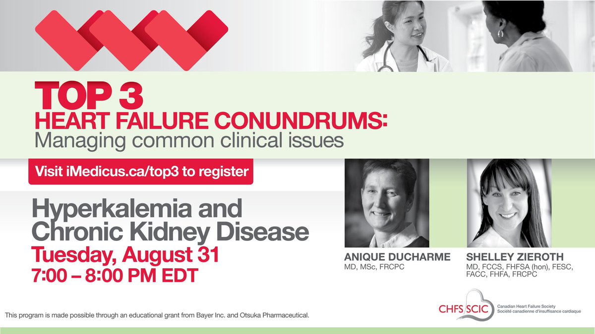iMedicus (@imedicus_ca) on Twitter photo Don't miss part 1 of the accredited <a href="/CanHFSociety/">CHFS</a> series on Top 3 HF Conundrums! The 2-part series kicks off TONIGHT with Dr <a href="/ShelleyZieroth/">Shelley Zieroth</a> and Dr <a href="/AniqueDucharme/">anique ducharme</a>. Part 2 with Dr <a href="/JustinEzekowitz/">Justin Ezekowitz</a> takes place on September 14. Details and registration at buff.ly/3ym0epz Don't miss part 1 of the accredited <a href="/CanHFSociety/">CHFS</a> series on Top 3 HF Conundrums! The 2-part series kicks off TONIGHT with Dr <a href="/ShelleyZieroth/">Shelley Zieroth</a> and Dr <a href="/AniqueDucharme/">anique ducharme</a>. Part 2 with Dr <a href="/JustinEzekowitz/">Justin Ezekowitz</a> takes place on September 14. Details and registration at buff.ly/3ym0epz