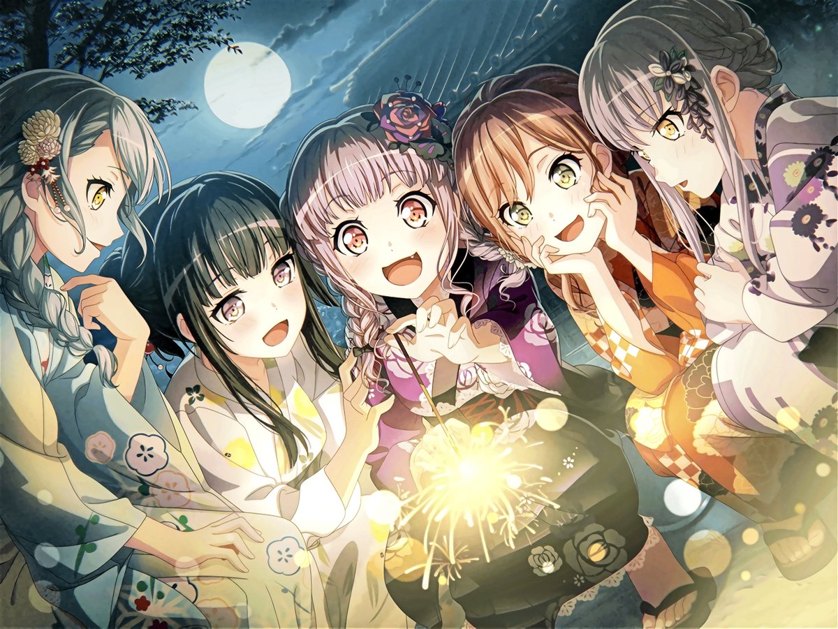 黒い暴食のパイナップル 宇田川あこ ガルパ ロゼリア Roselia バンドリ 黒の雑多画像加工 っぽいもの 1枚目はオリジナル 以降画像加工っぽいの 花開く夏月の夜 イラスト加工っぽいのになります 楽しい夏休みも終わり 暑い夏の季節も終わり