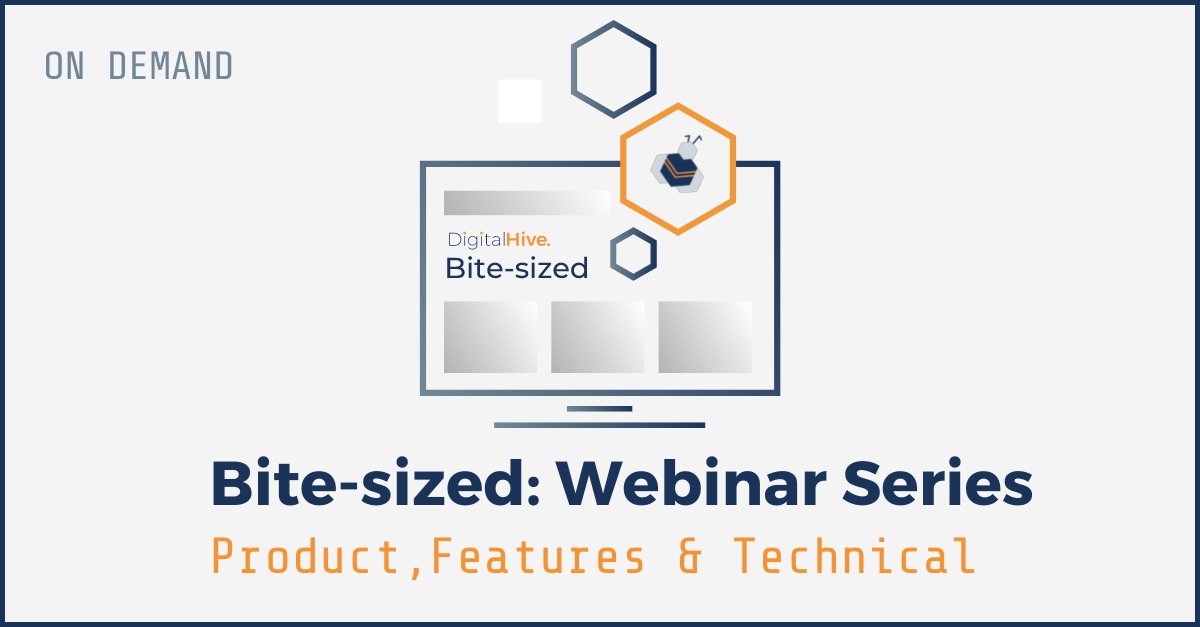 Designed to provide value in under 15 mins. Check out our latest bite-sized episodes now! #connect #create #engage #enterpriseportal digitalhive.com/events/
