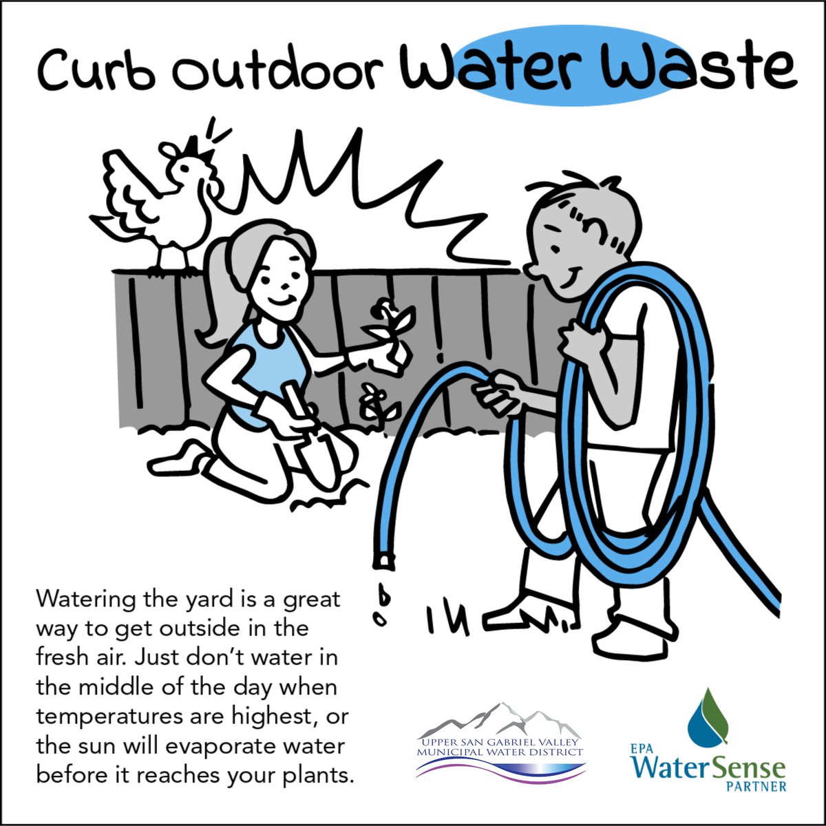 upperwatersgv's tweet photo. Water your yard either in the early morning or at night to avoid evaporation from the heat. More tips visit https://t.co/uwAHziTzfN #KeepCalmConserveOn https://t.co/M46dX8CFqX