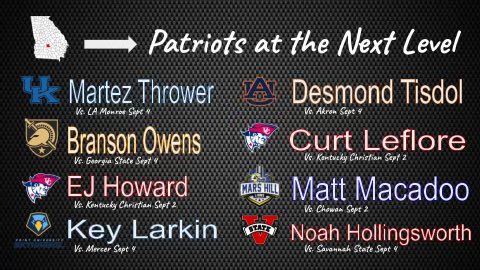 So proud of our 🚾🏈players playing this week on the next level. Check out where they are playing! <a href="/Des_Tisdol/">Desmond Tisdol</a> <a href="/ThrowerMartez/">martez thrower</a> <a href="/owens_branson/">Branson Owens</a> <a href="/Noah_Holl/">Noah Hollingsworth</a> <a href="/KeyshawnHoward/">Elijah “EJ” Howard</a> <a href="/curtisleflore1/">Curtis Leflore</a> <a href="/Matt_Mcadoo4/">Matt Mcadoo</a> <a href="/KemorionL/">Key Larkin.</a> <a href="/RecruitGeorgia/">Recruit Georgia</a>