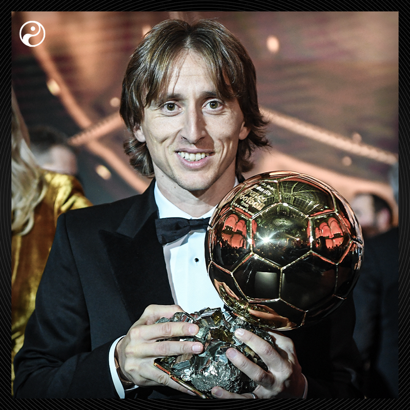 Squawka's tweet photo. Happy birthday to Luka Modrić, the first player in history to be awarded the World Cup Golden Ball, UEFA Men's Player, FIFA Best Men's Player and Ballon d'Or in the same year.

And he was called a flop in his first season at Real Madrid. 😳