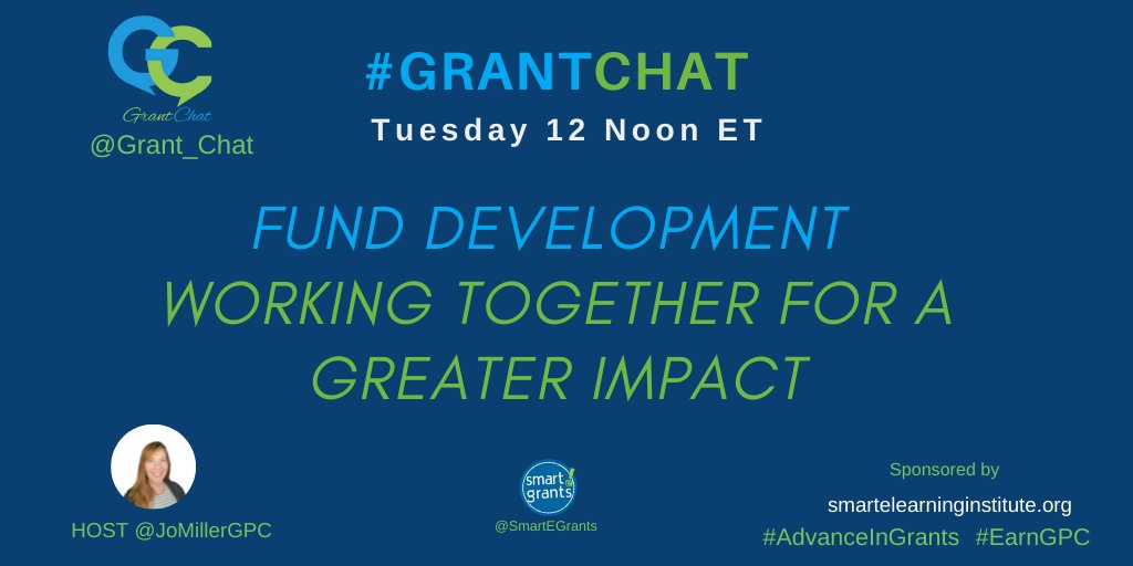 Grant_Chat's tweet image. Starting soon! #GrantChat Today we will discuss how grants, development, and communications work together can create a greater impact. #funddevelopment buff.ly/3mS17ns
