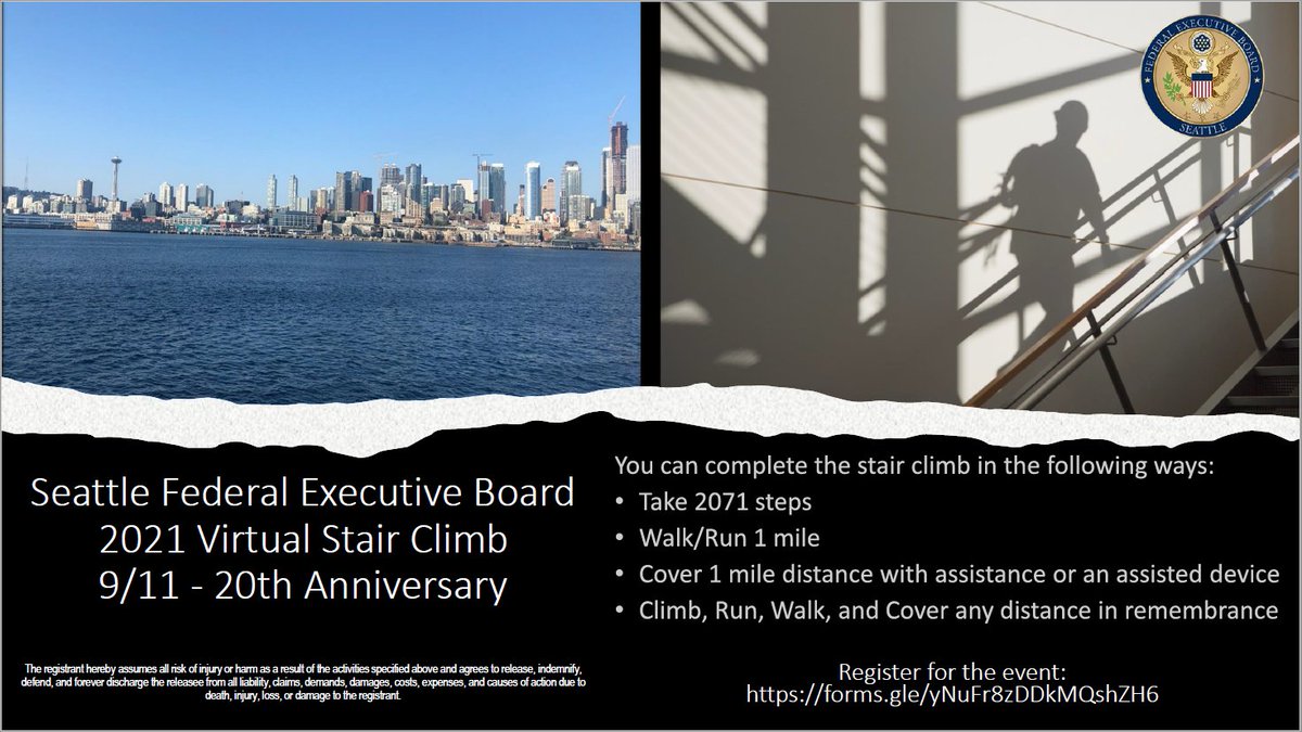 Two decades ago, our First Responders risked their own lives to save those of strangers. On this upcoming 20th anniversary of 9/11, join us in remembrance of those First Responders by covering any distance you can. Register at forms.gle/yNuFr8zDDkMQsh… #FirstResponders #September11