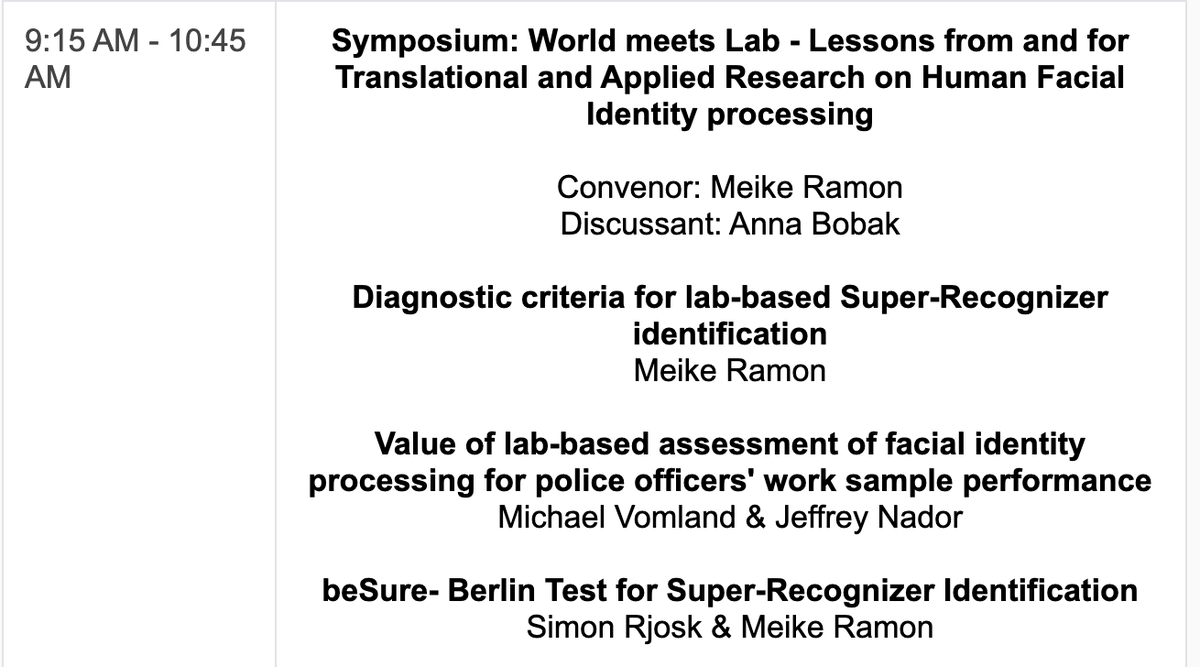 MeikeRamon's tweet image. Join us for our symposium on Fri 3rd Sept @BPSCognitive (UK time)

@akbobak @SimonRjosk Jeff Nador &amp;amp; Michael Vomland

#SuperRecognizers #facerecognition #faceperception #ScienceMeetsPolicing