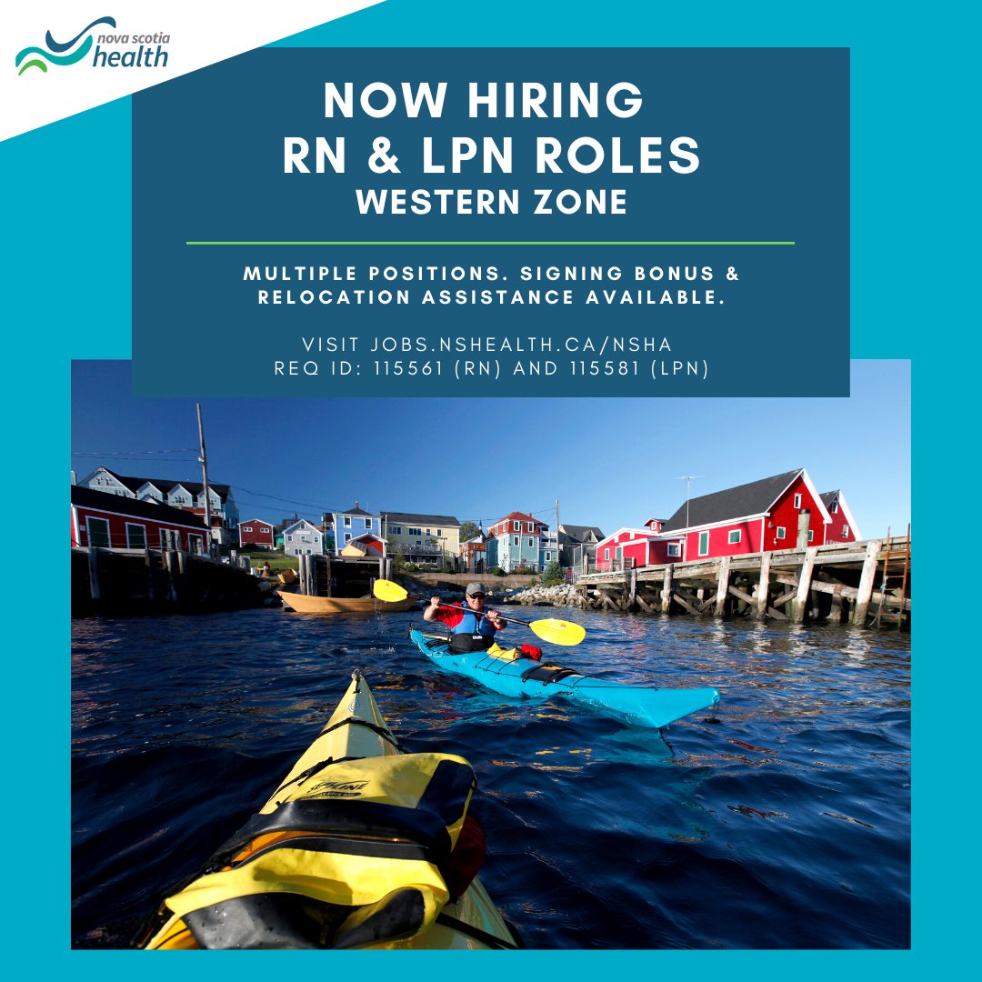 If you’re a nurse ready to make a change, join a passionate team in the province’s Western Zone. Let us guide you through the next step in your career – signing bonuses and relocation assistance available for qualified candidates! Learn more:
jobs.nshealth.ca/nsha/job/Halif…