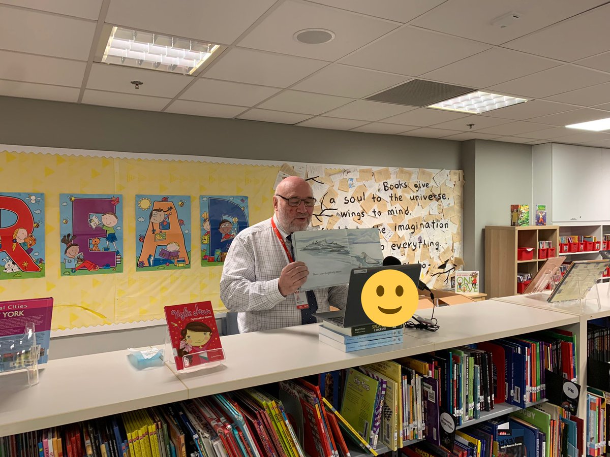 Sean O’Maonaigh, our Head of School <a href="/XCLWA/">XCL World Academy</a> read to our entire school today to kick off  ‘Live from the Library’ for Book Week. Room On Our Rock by @joeltemple by Jol Temple and Kate Temple #xwareads
