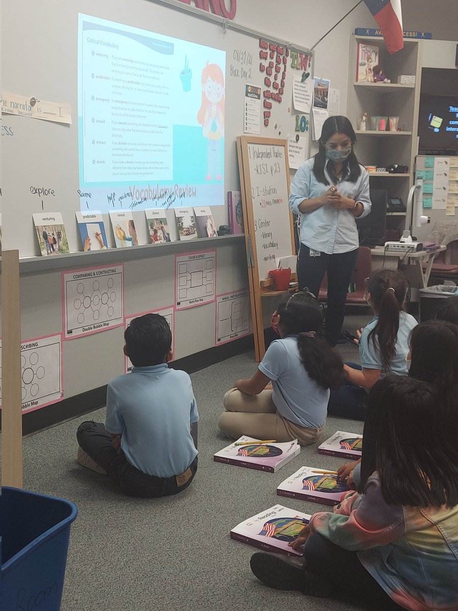 Ms. Galeano is doing a great job reviewing vocabulary with her students. 
#3rdgraderocks #riseup