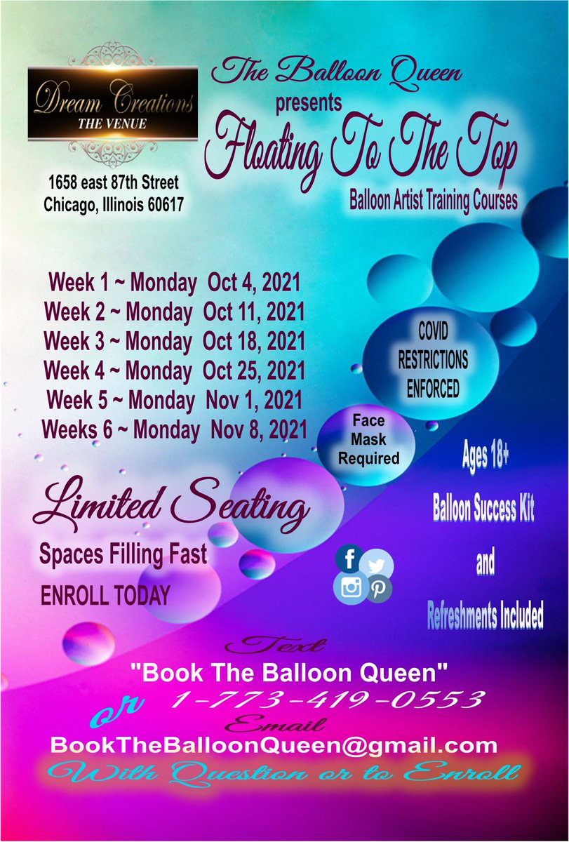 DreamCreations1's tweet photo. Let us help you FLOAT TO THE TOP .. #BookTheBalloonQueen #ChicagoBalloonClass https://t.co/Hplsa0AvDx