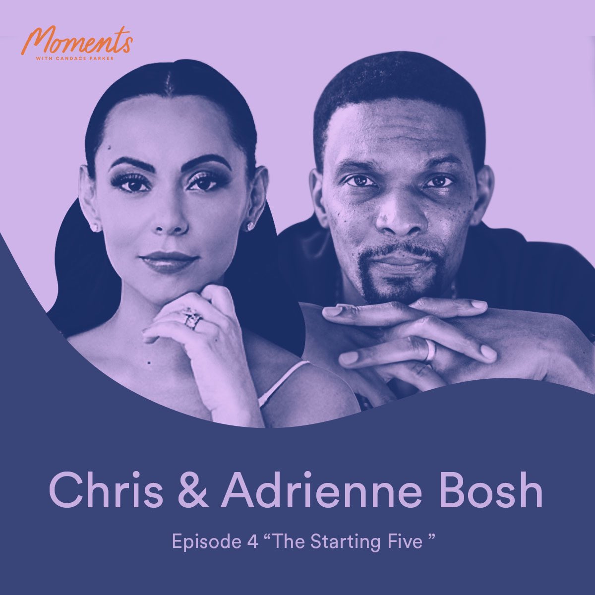 How do <a href="/chrisbosh/">Chris Bosh</a> 🏀 and <a href="/MrsAdrienneBosh/">Adrienne Bosh</a> 👑 find ‘me’ time as parents of 5? Tune into this week’s episode of Moments With Candace Parker to find out. Executive produced by @robinroberts 🎤 #StartingFive Listen here: link.chtbl.com/UGazwLsd