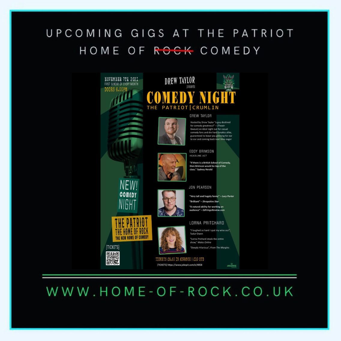 Comedy Night at #PatriotHomeofRock - buff.ly/2WazP0s #Comedy #ComedyNight #LiveComedy #Crumlin #SouthWales #Wales