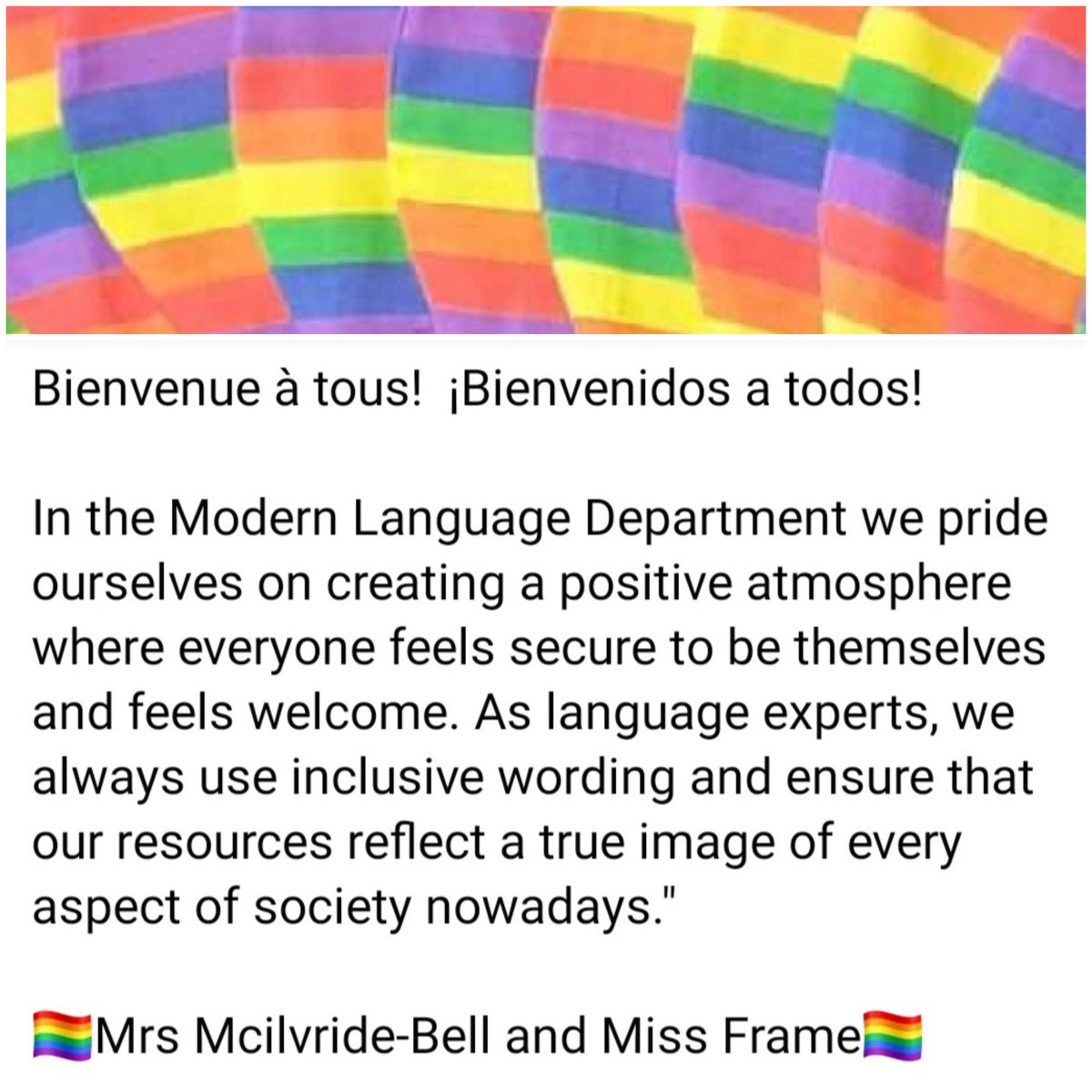 LinwoodHS_PSC's tweet image. Our fabulous modern languages department supporting the launch of our LGBT School Charter @LinwoodHigh @RenEdHWB @LinwoodModLangs @ESInclusionTeam