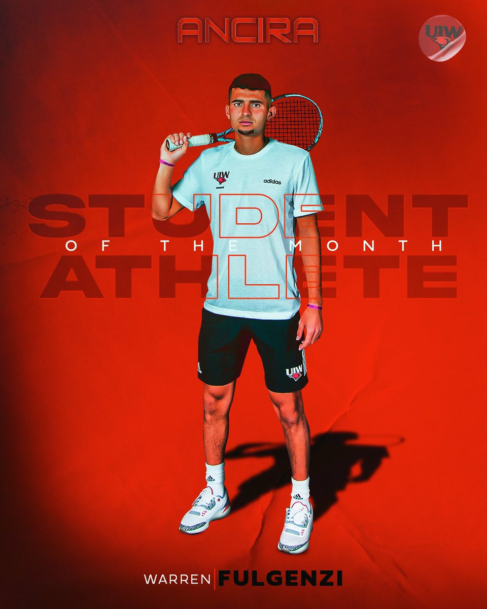 UIWAthletics's tweet photo. Congratulations Warren Fulgenzi for being named Ancira Student-Athlete of the Month! 

Fulgenzi was selected for his leadership on the men’s tennis team and as Vice President for @UIW_SAAC.

#TheWord 
@UIWMensTennis @AnciraAutos https://t.co/mEeLxTs5mx