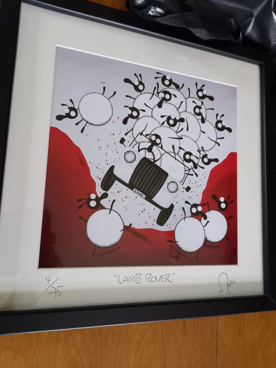 Renie9's tweet photo. First @kilnseyshow since the Covid outbreak and the artwork by @paintermerv was bringing smiles to so many people.  We had to bring some of it home.  Thank you x https://t.co/KmlZxS0WZr