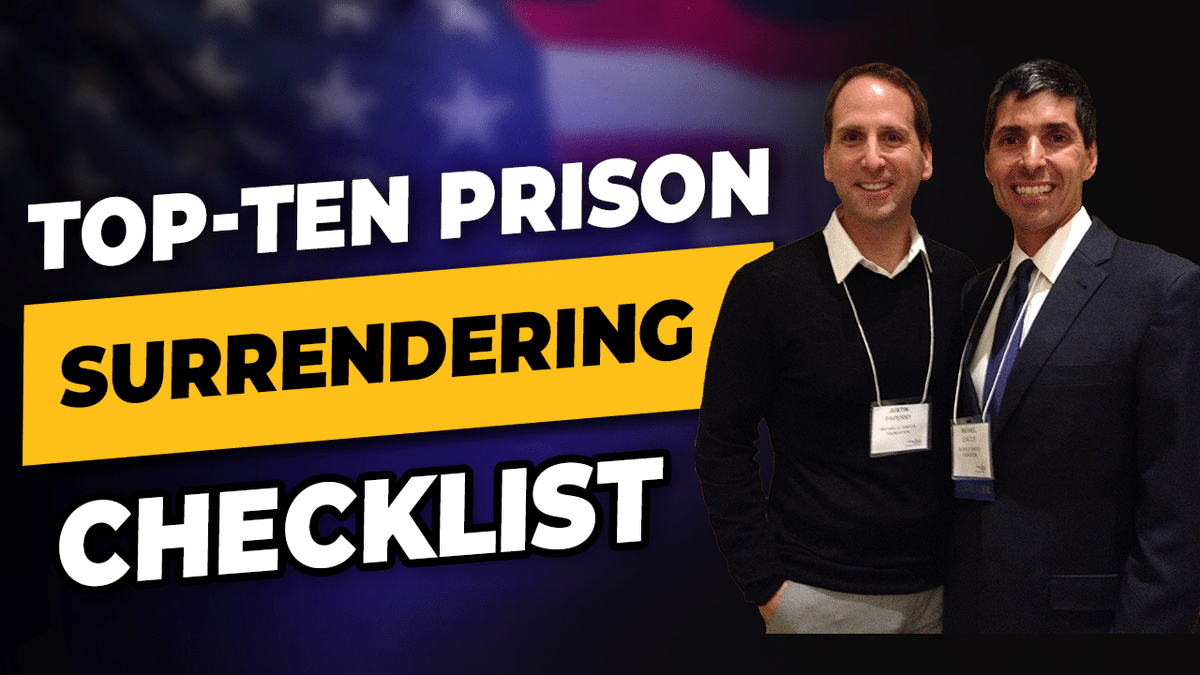 MichaelGSantos's tweet image. At Prison Professors, our motto is “We did the time, so you don’t have to.” We made a top-ten checklist you NEED to know before surrendering to prison: Check out video here: prisonprofessors.com/tips-before-su…
#selfsurrender#prison#plea#sentencing#mitigation#whitecollaradvice