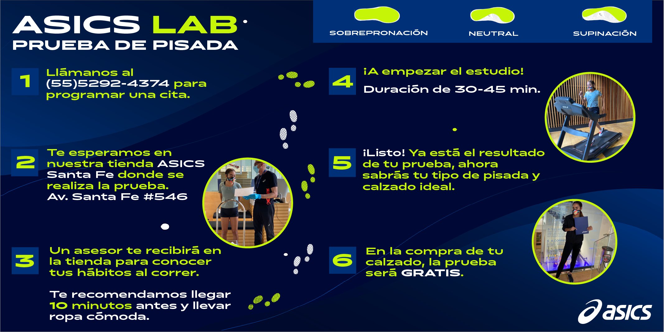 ASICS Mexico a Twitteren: "¿Ya conoces tu tipo de pisada? Si te invitamos a nuestro ASICS LAB para que la y puedas elegir tu mejor opción de ¡Te