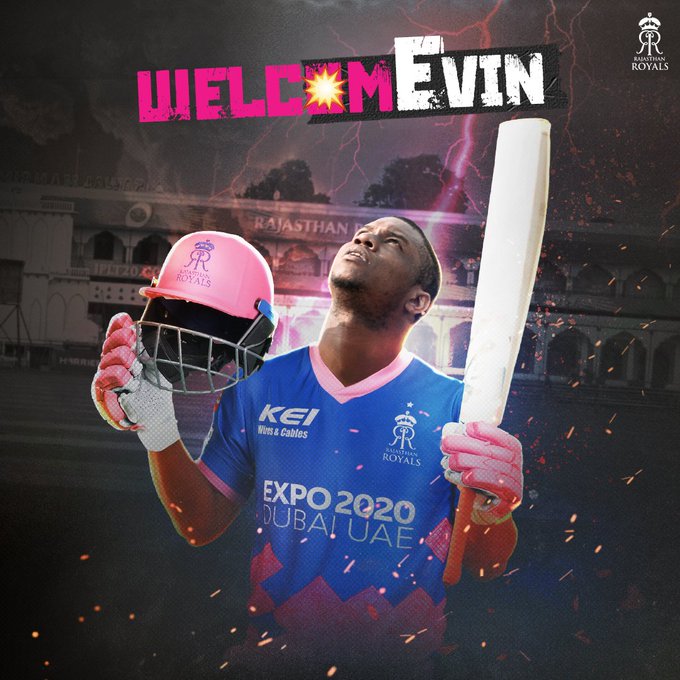 IPL: Evin Lewis joins RR as a replacement. Twitter: @rajasthanroyals