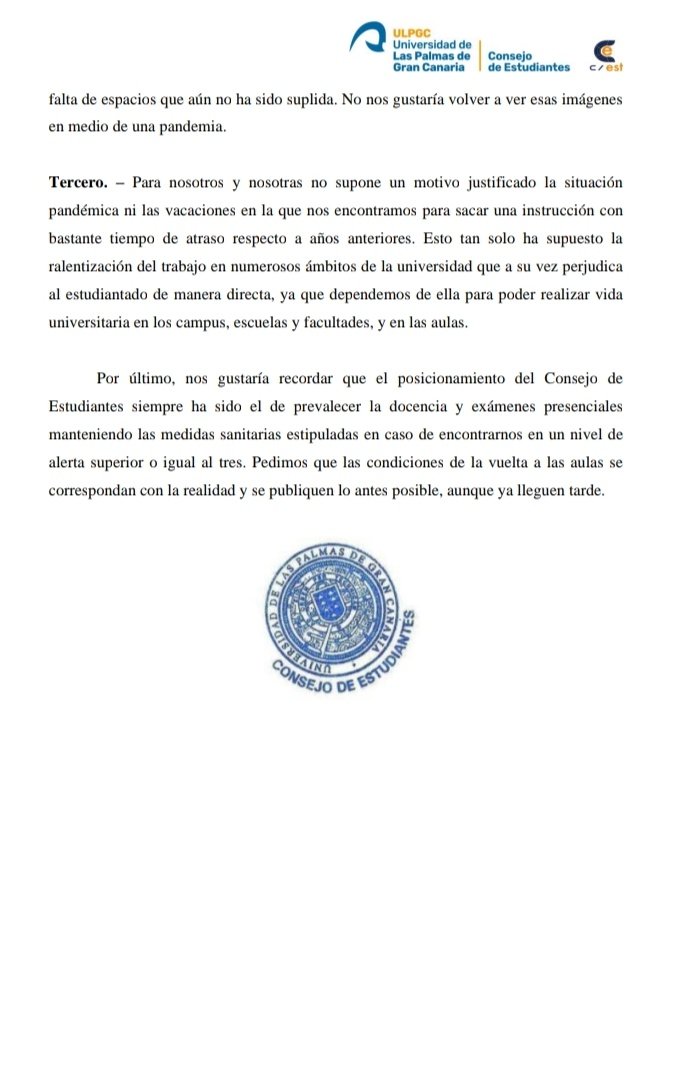 Ante la falta inentendible de comunicación e información que poseemos a una semana de iniciarse el curso 2021/22, el estudiantado nos preguntamos cuándo y dónde debemos acudir la próxima semana y, sobretodo, de qué manera se desempeñará la docencia