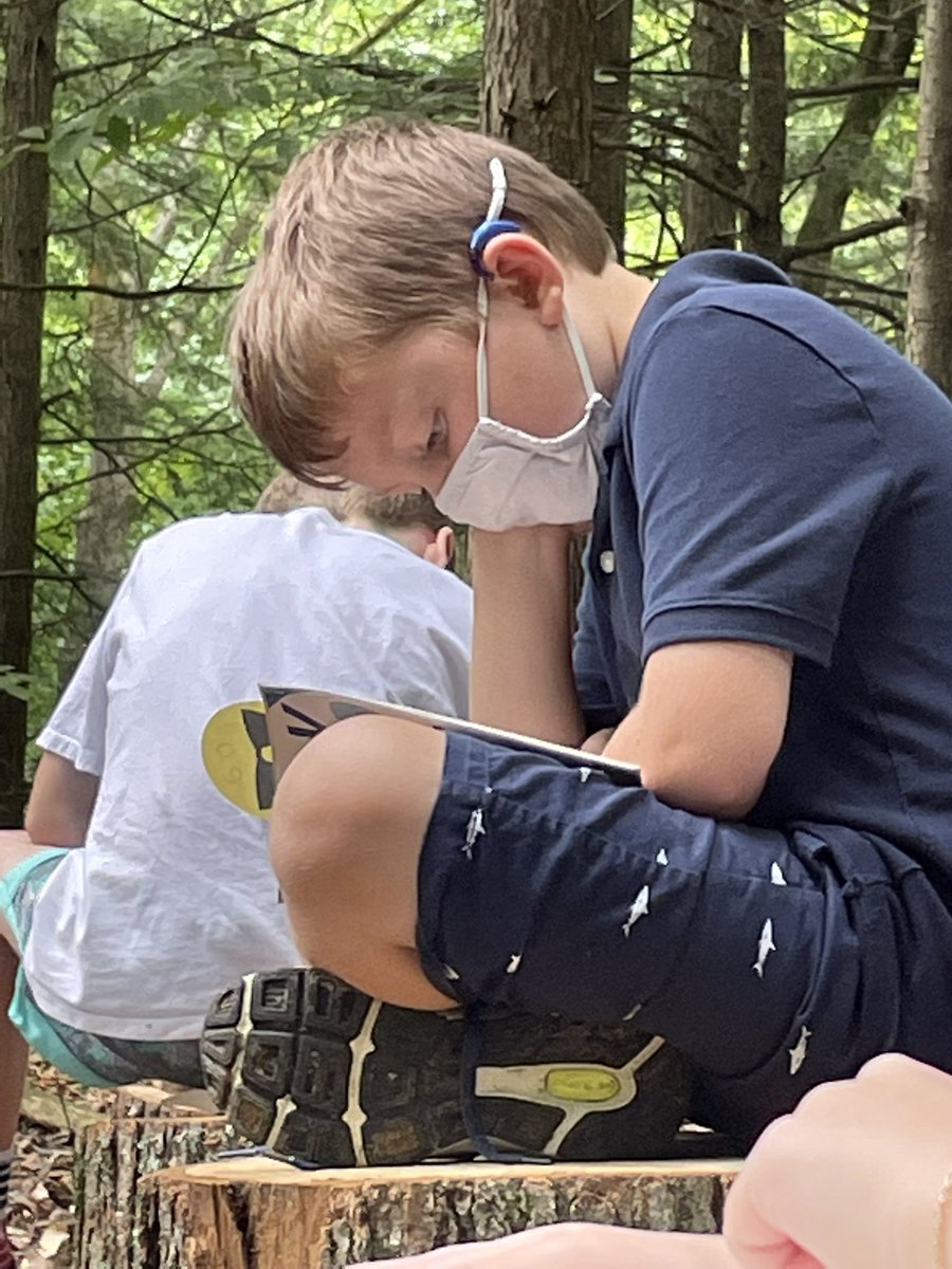 RESGrade3's tweet photo. We decided it was so nice outside that we could also read in some fun spots. One student looked up from reading to say he forgot he was in school. #learningisfun #resvt #mmuusd https://t.co/fDAbfB9t0v