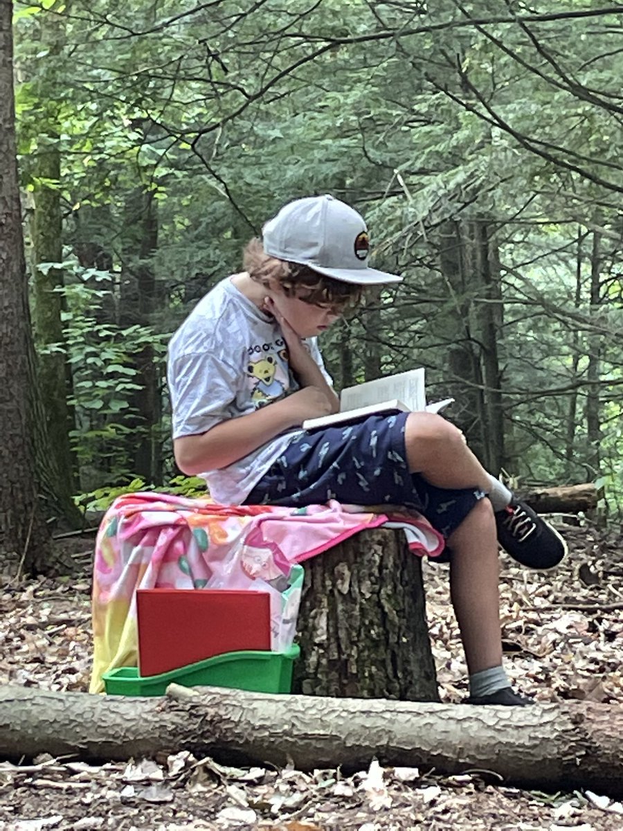 RESGrade3's tweet photo. We decided it was so nice outside that we could also read in some fun spots. One student looked up from reading to say he forgot he was in school. #learningisfun #resvt #mmuusd https://t.co/fDAbfB9t0v