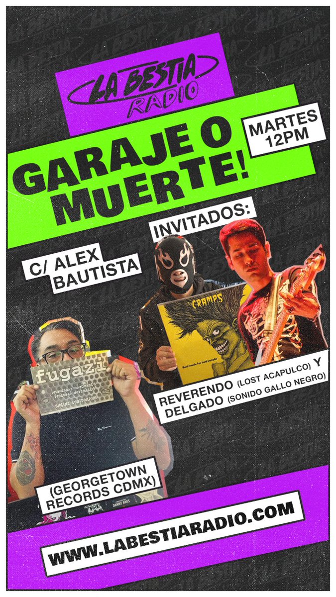 jcholby's tweet photo. #GarajeoMuerte
Hoy martes 31 agosto a las 12PM por... https://t.co/6mlh2egic4
#GeorgeTownRecords
@sonidogayonegro
#labestiaradio https://t.co/J68dvlYpB0