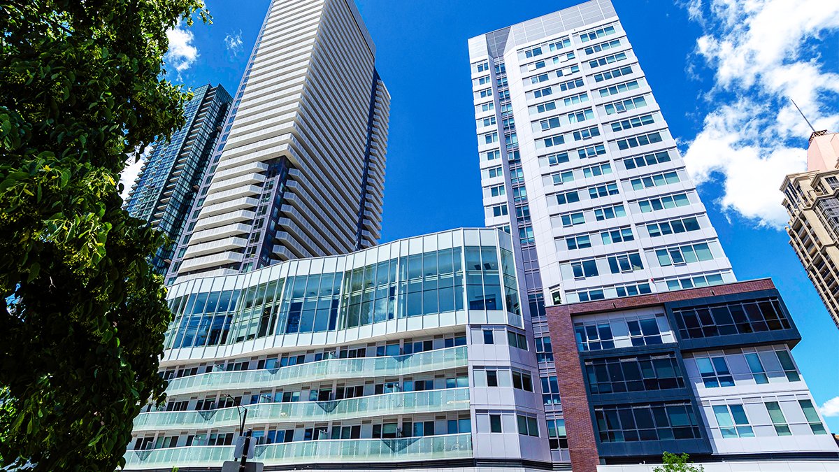 Photo of buildings and housing at 360 City Centre Drive in downtown Mississauga