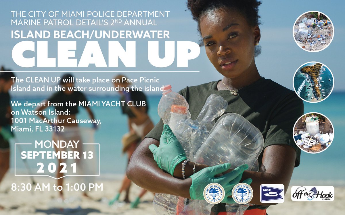MPDMarinePatrol's tweet photo. @MPDMarinePatrol will be hosting its 2nd annual Island Beach clean up. Please join us on keeping our beautiful Pace Picnic Island clean.                     @CityofMiami @Miami_PD @ArtAcevedo @TCarrollMPD @MajorFrankF @CommKCarusoMPD @AlexValdes22 @othflorida #MOC https://t.co/MGgOiBNL9U