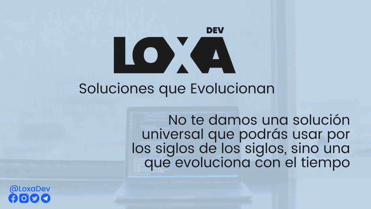 LoxaDev's tweet photo. El mundo cambia y los problemas también

Necesitas soluciones que evolucionen contigo y con el mundo 

#Servicios #Evolución #Soluciones #SolucionesQueEvolucionan https://t.co/rm27aKe94T
