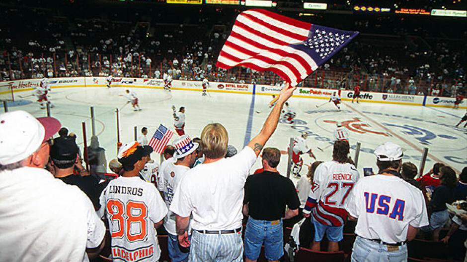 XMobileArena's tweet photo. 25 years ago, Wells Fargo Center opened its doors for the first time to host the World Cup of Hockey. https://t.co/C4L49hYLip