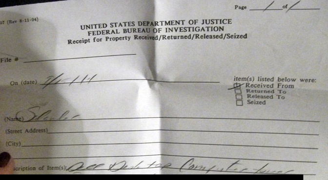 redtaperesidue's tweet photo. @FBIMinneapolis 25)

Here's a pic of the PC that I gave to you (while trying to trust you @FBIMinneapolis ) after it was given to me by #BioBro .. oh and proof of receipt w/my code name.

See. I kept backup proof of some things and didn't put all proof into the storage unit that was broken into. https://t.co/DAoMUnldYX