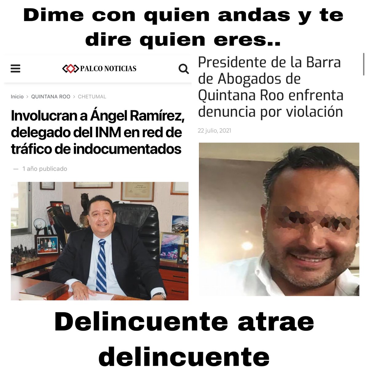 AranzaEh's tweet photo. @natalia_rohz @BarrAbogadoQRoo Delincuente atrae delincuente @A_FloresCano https://t.co/VWdScXMbBG