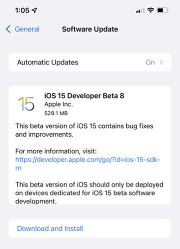 RobCoreano's tweet image. A las millas. #iOS15beta8