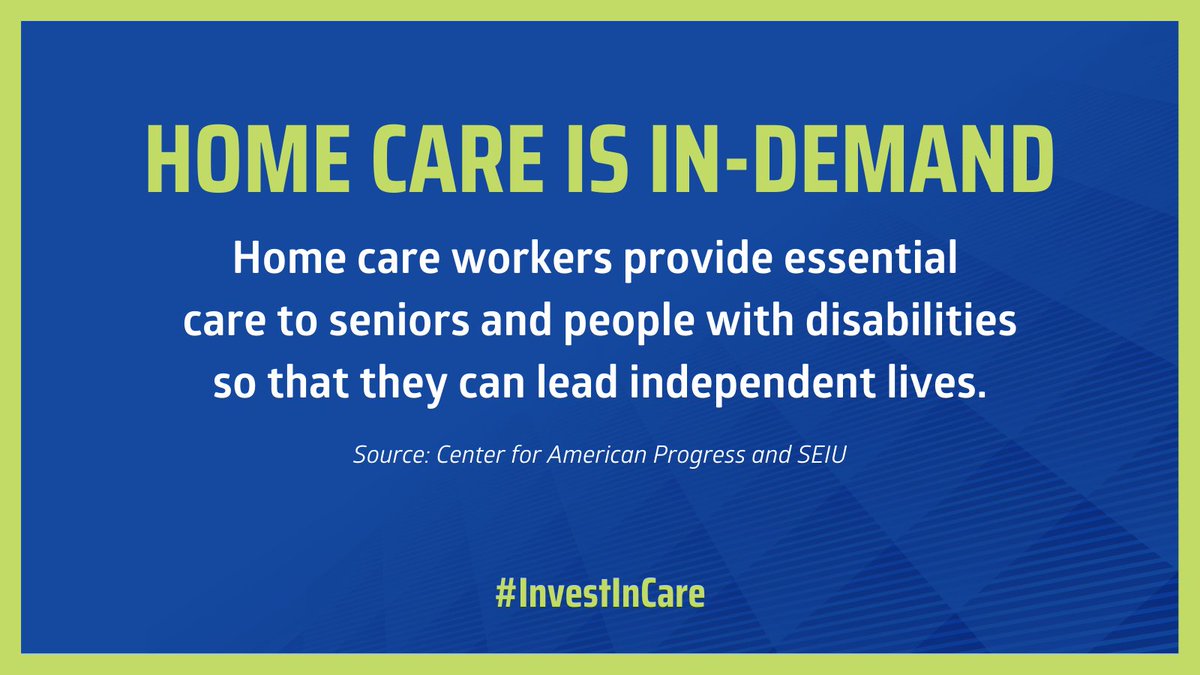 #CareIsEssential. I stand in support of our home care workers and encourage Congress to make significant investments. These workers provide essential care, and they deserve both respect & fair wages. #InvestinCare