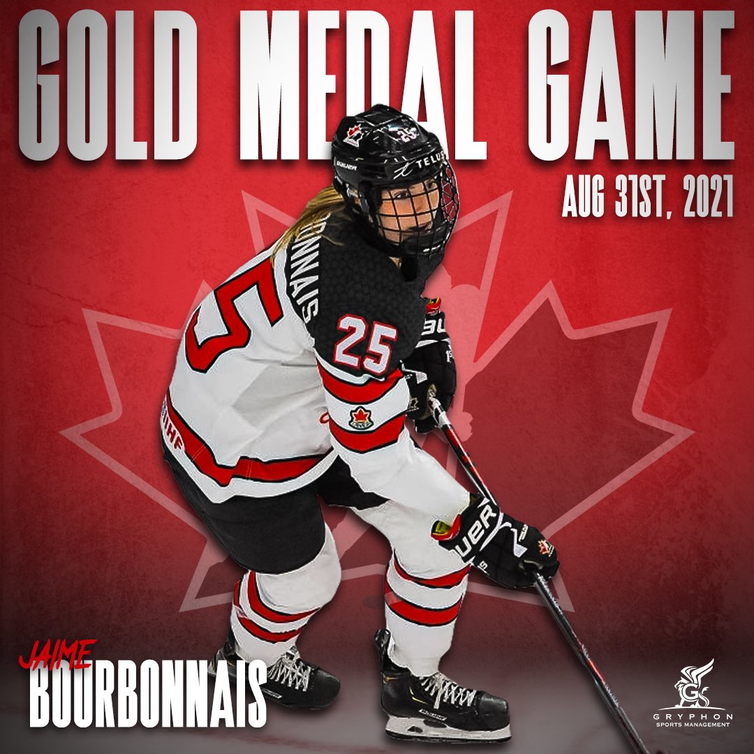 @jaimebourb and @HockeyCanada look to win gold today! 

Congratulations on your success and best of luck today! 🇨🇦