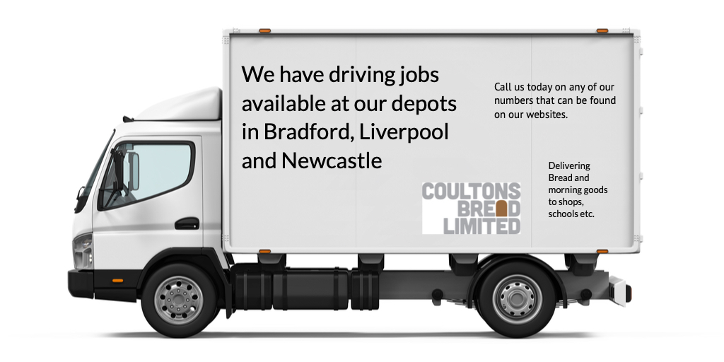 We have driving jobs available at some of our depots. Contact us by going to coultonsbread.co.uk/our-depots/ #drivers #driving #jobsearch #Jobs