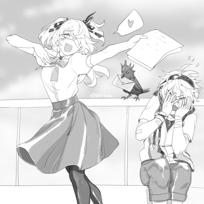 [ Previous scene ] 
Amy-cha-- Fischl from literature club proofread and recited the letter https://t.co/rBi2lmHw5d 