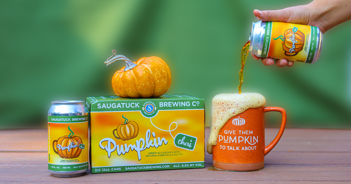 saugatuckbrew's tweet photo. 🎃💥☕ Spread the word to all your fall lovin' friends that after a brief hiatus our Pumpkin Chai is BACK for a limited time! 

One sip of this amber ale brewed with natural pumpkin and organic chai tea will leave you craving those cool, crisp fall days. 

#HeresToHappy https://t.co/A5IQhqk4pT