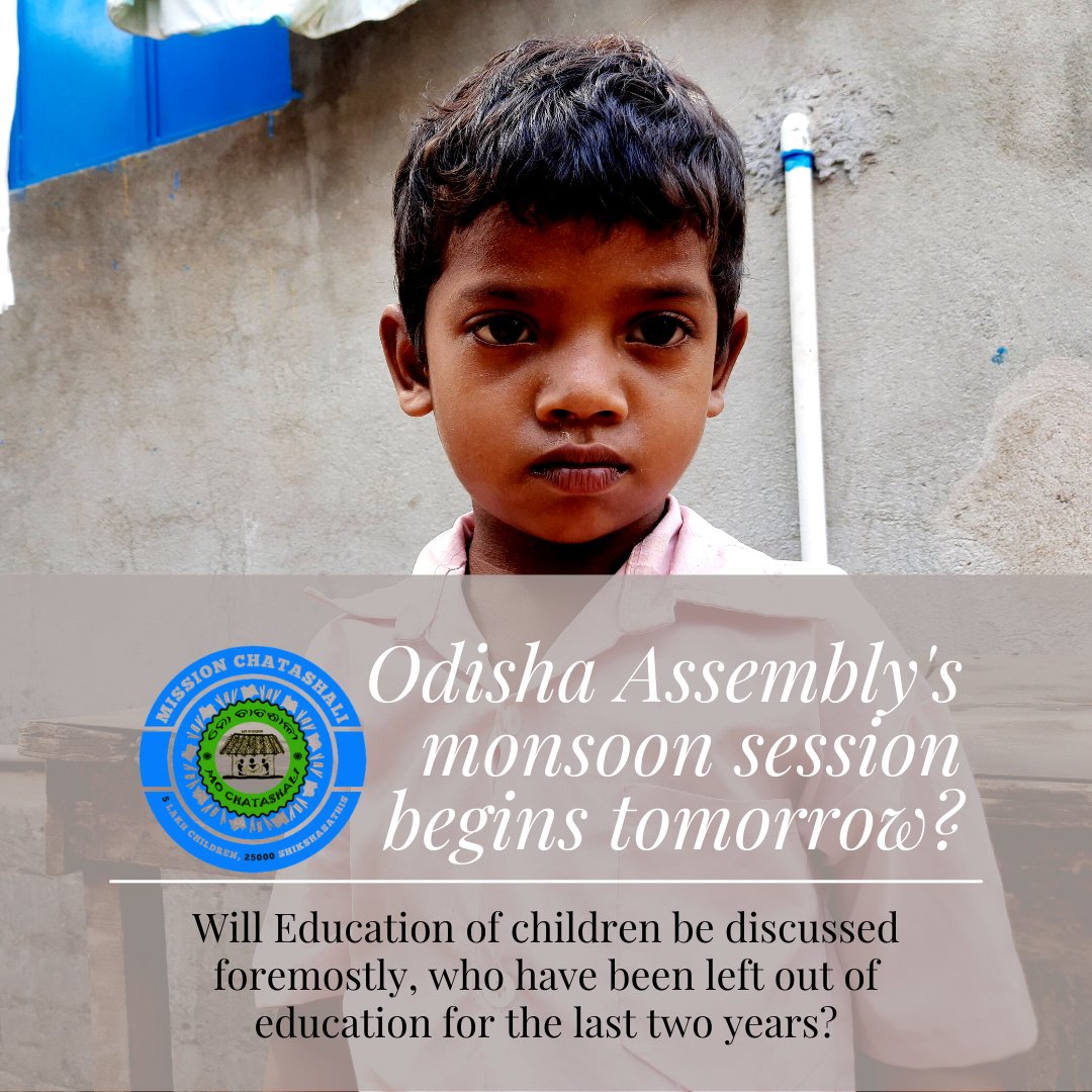 Atmashakti3's tweet photo. Will children's education be discussed prominently in the upcoming monsoon session of Odisha Legislative Assembly? #odishanews #assemblyline #odishabidhansabha #childrenissue
@CMO_Odisha @Naveen_Odisha @SamirMohantyBJP @NarasinghMishra https://t.co/C0zFP55bLr