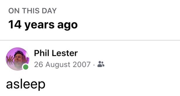 wow my facebook was really popping off in 2007