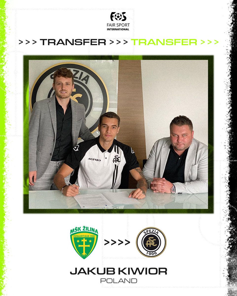 Rafał Kędzior (@rkedzior) on Twitter photo ✅Official
Jakub KIWIOR <a href="/j_kiwior/">Jakub Kiwior</a> 🇵🇱✍
<a href="/mskzilina/">MŠK Žilina</a> 🇸🇰➡️ @acspezia 🇮🇹
Good luck "Kiwi"🥝🔝🍀
#TeamFairSport
#TeamPoland
<a href="/FairSportAgency/">FairSport</a> ✅Official
Jakub KIWIOR <a href="/j_kiwior/">Jakub Kiwior</a> 🇵🇱✍
<a href="/mskzilina/">MŠK Žilina</a> 🇸🇰➡️ @acspezia 🇮🇹
Good luck "Kiwi"🥝🔝🍀
#TeamFairSport
#TeamPoland
<a href="/FairSportAgency/">FairSport</a>