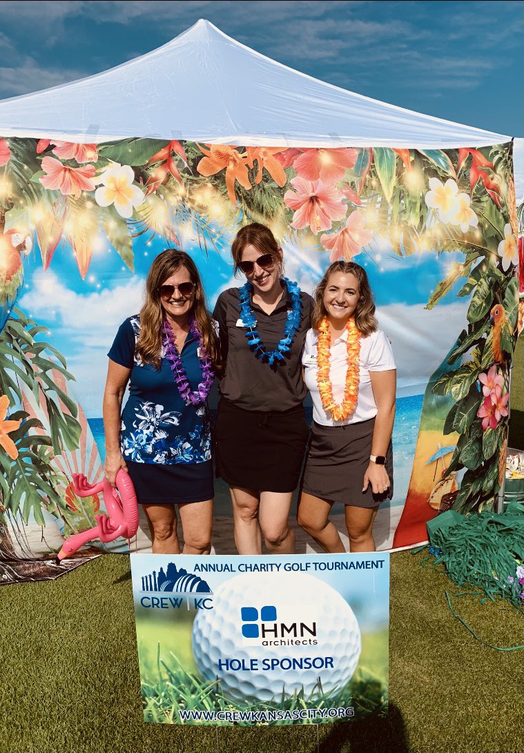 HMNArchitects's tweet photo. Another great year sponsoring the @CREWKansasCity Golf Classic! #HMN #CREWKC #Canyonfarms #luau #bluehawaiian https://t.co/98aM41IUXZ
