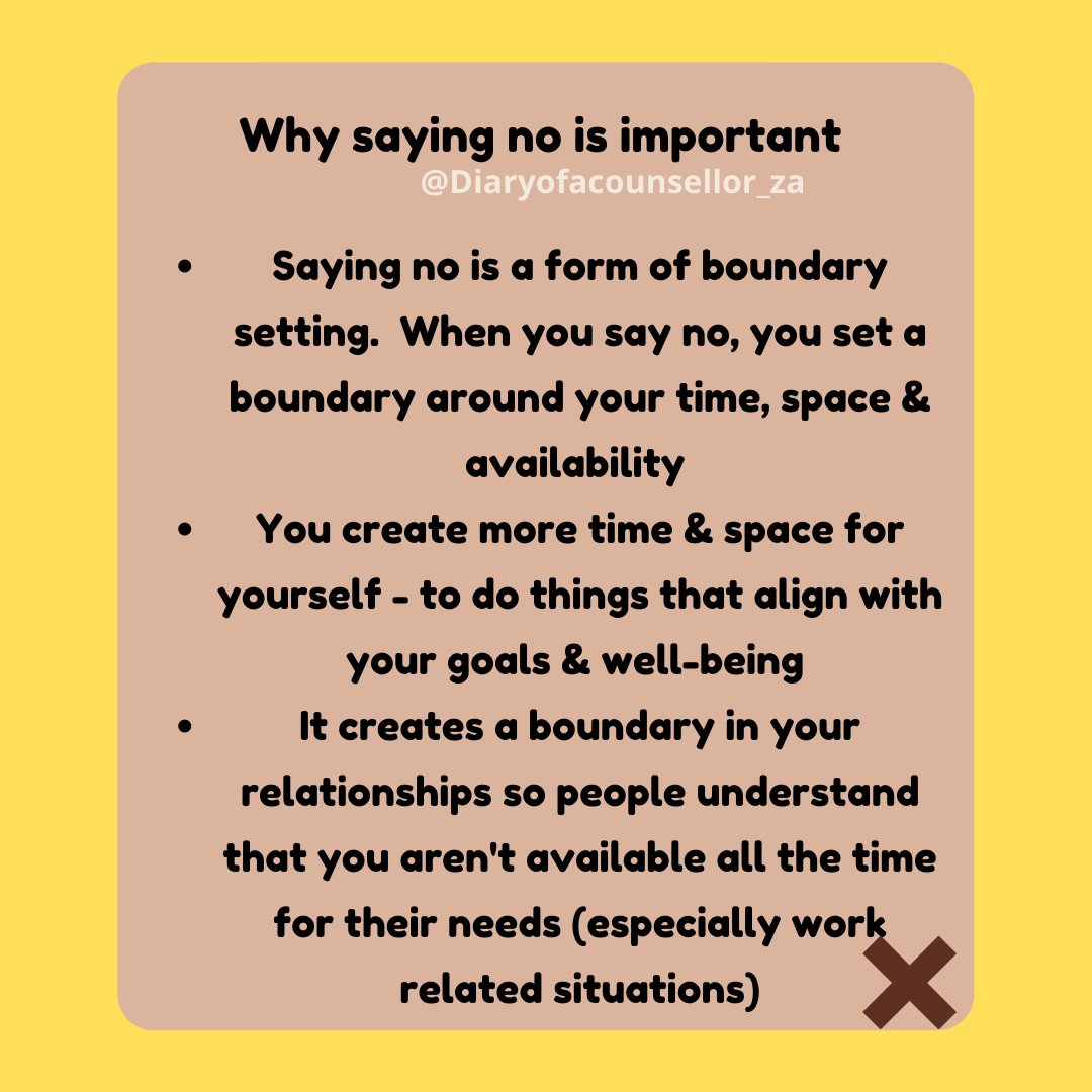 DOAC_ZA's tweet photo. The art of saying no #theartofsayingno #sayno #MentalHealthMatters #MentalHealthAwareness #boundaries #SouthAfrica https://t.co/ueCSIBYIuE